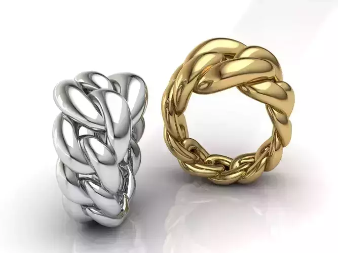 Groumette Ring Cuban Chain 