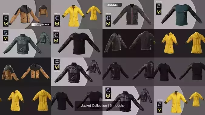 Jacket Collection different jackets and coats 