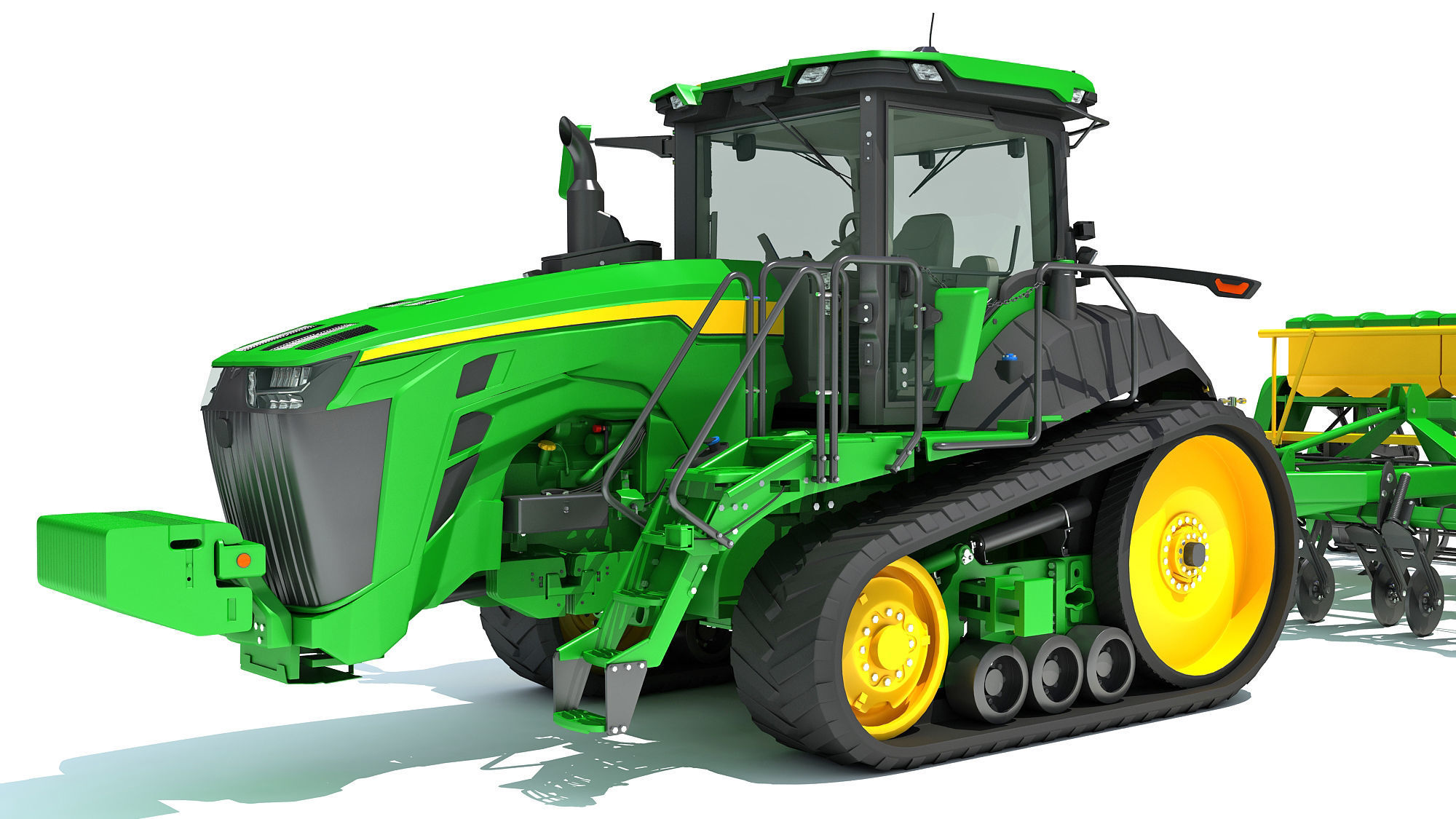 Tractor with Seed Drill 3D model_12
