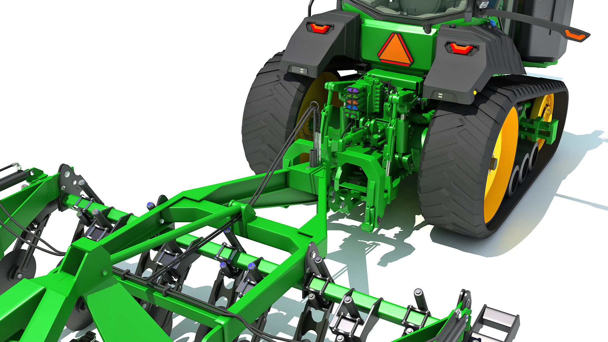 Tractor with Seed Drill 3D model_14