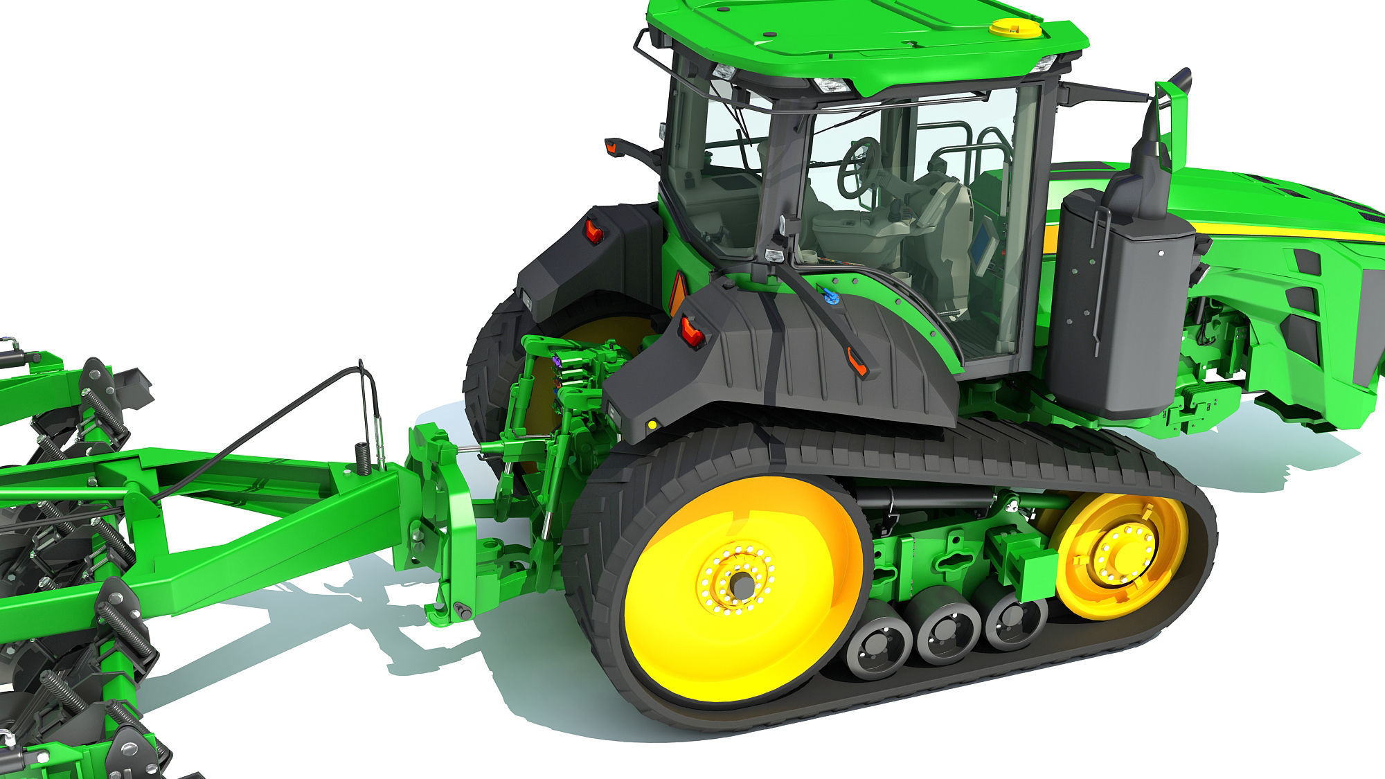 Tractor with Seed Drill 3D model_15