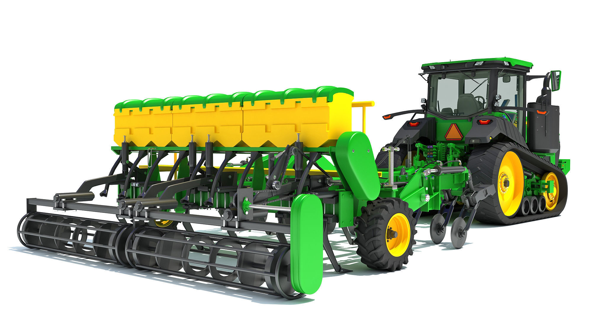 Tractor with Seed Drill 3D model_5