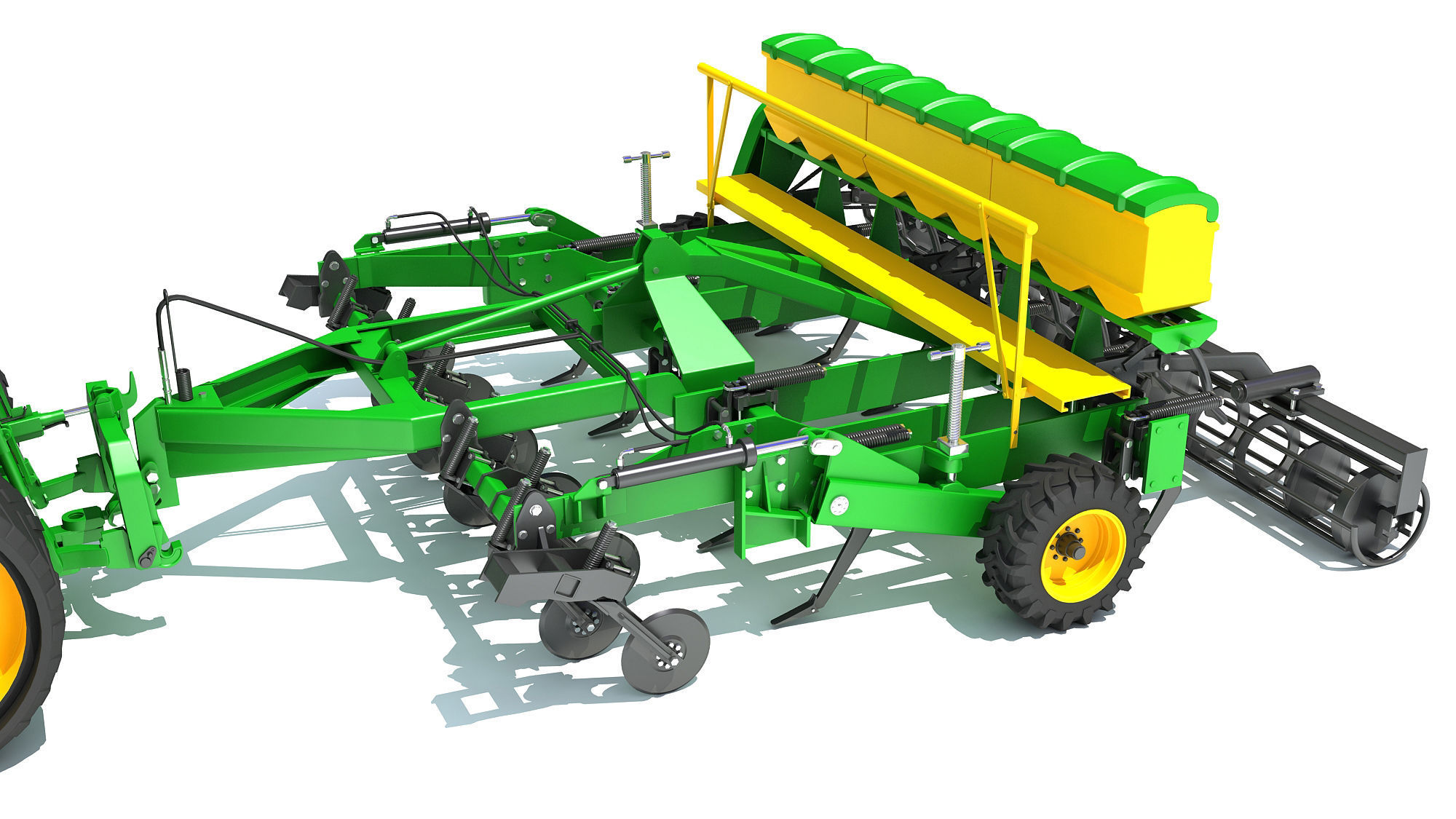 Tractor with Seed Drill 3D model_13