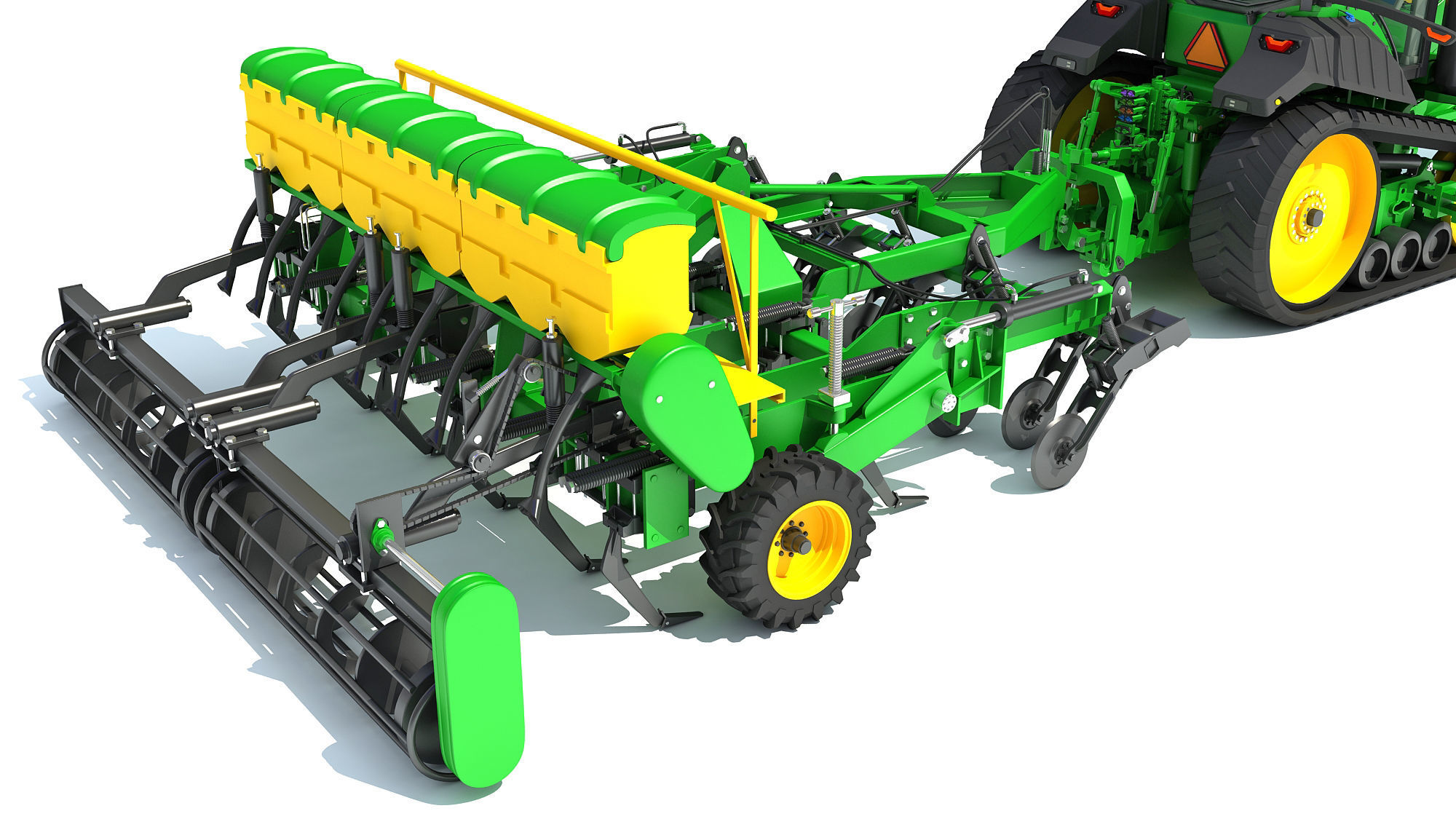 Tractor with Seed Drill 3D model_16