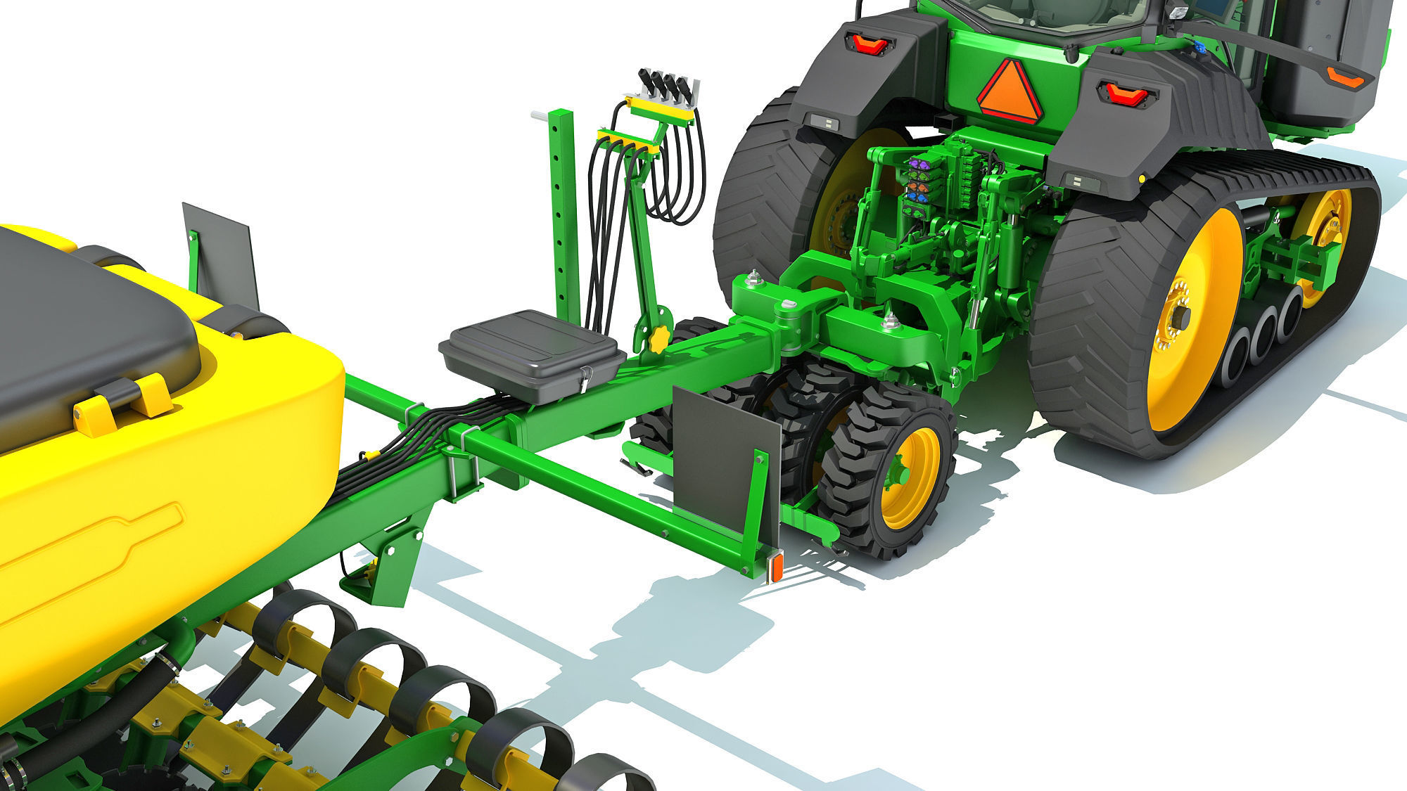 Tractor with Seed Drill 3D model_14