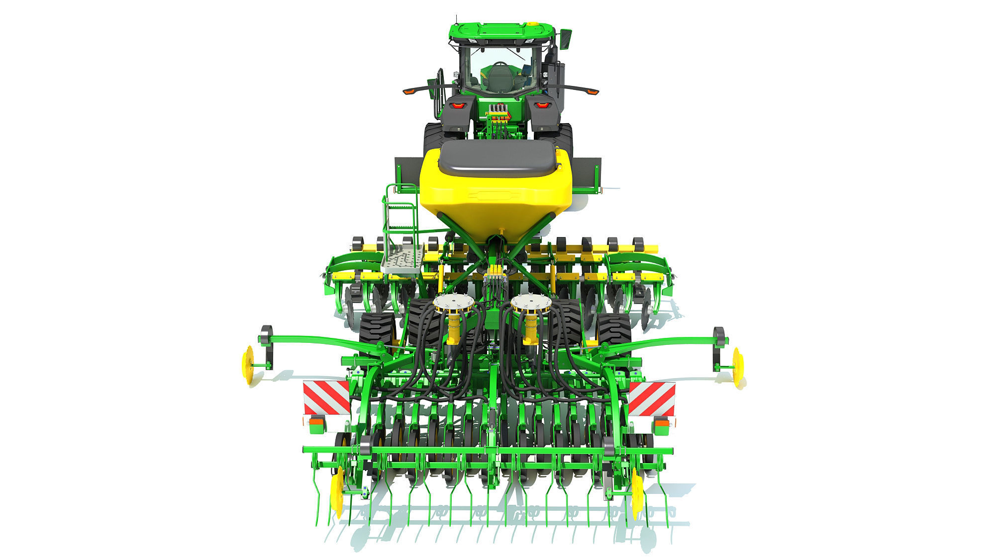 Tractor with Seed Drill 3D model_4