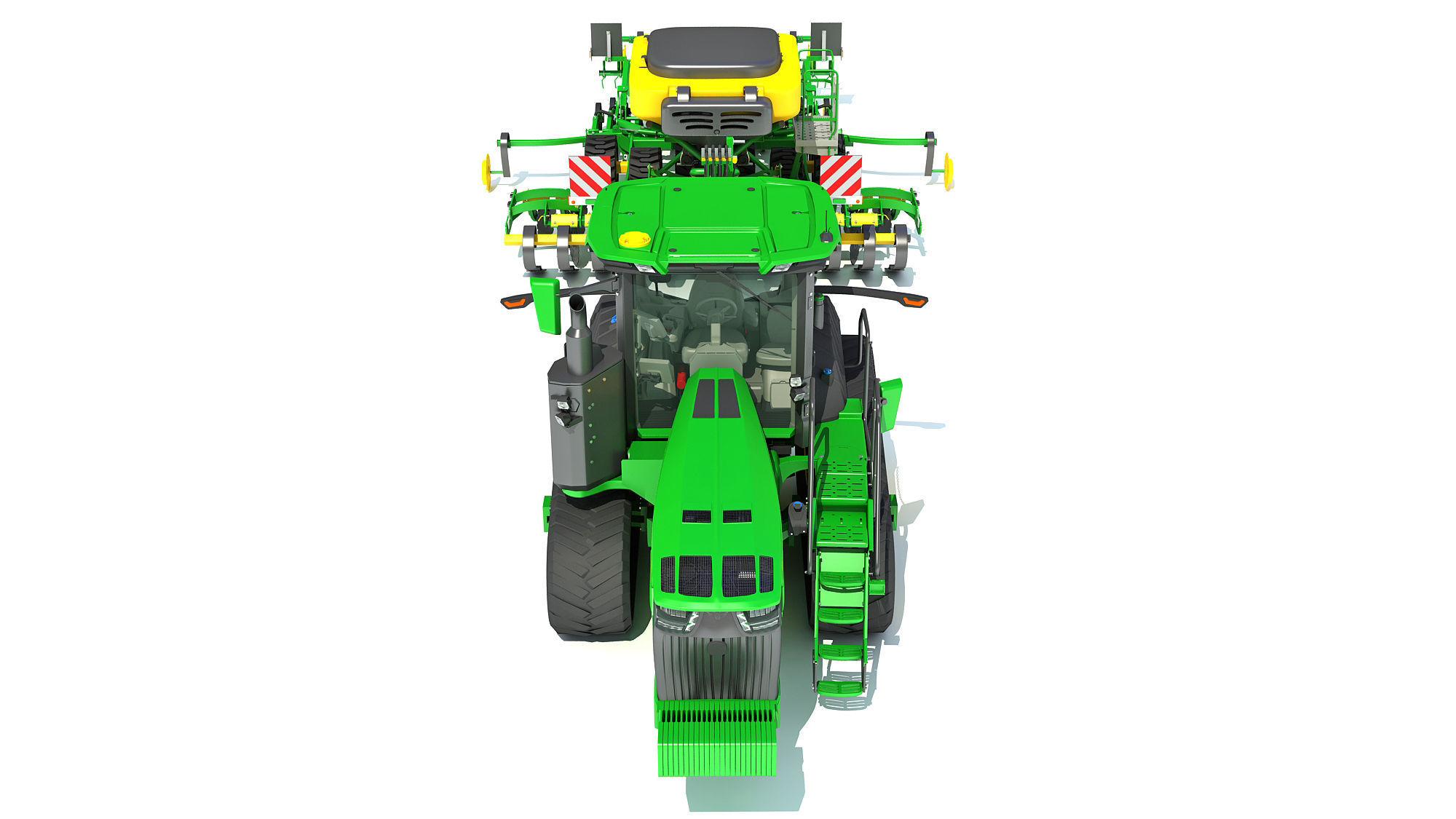Tractor with Seed Drill 3D model_10