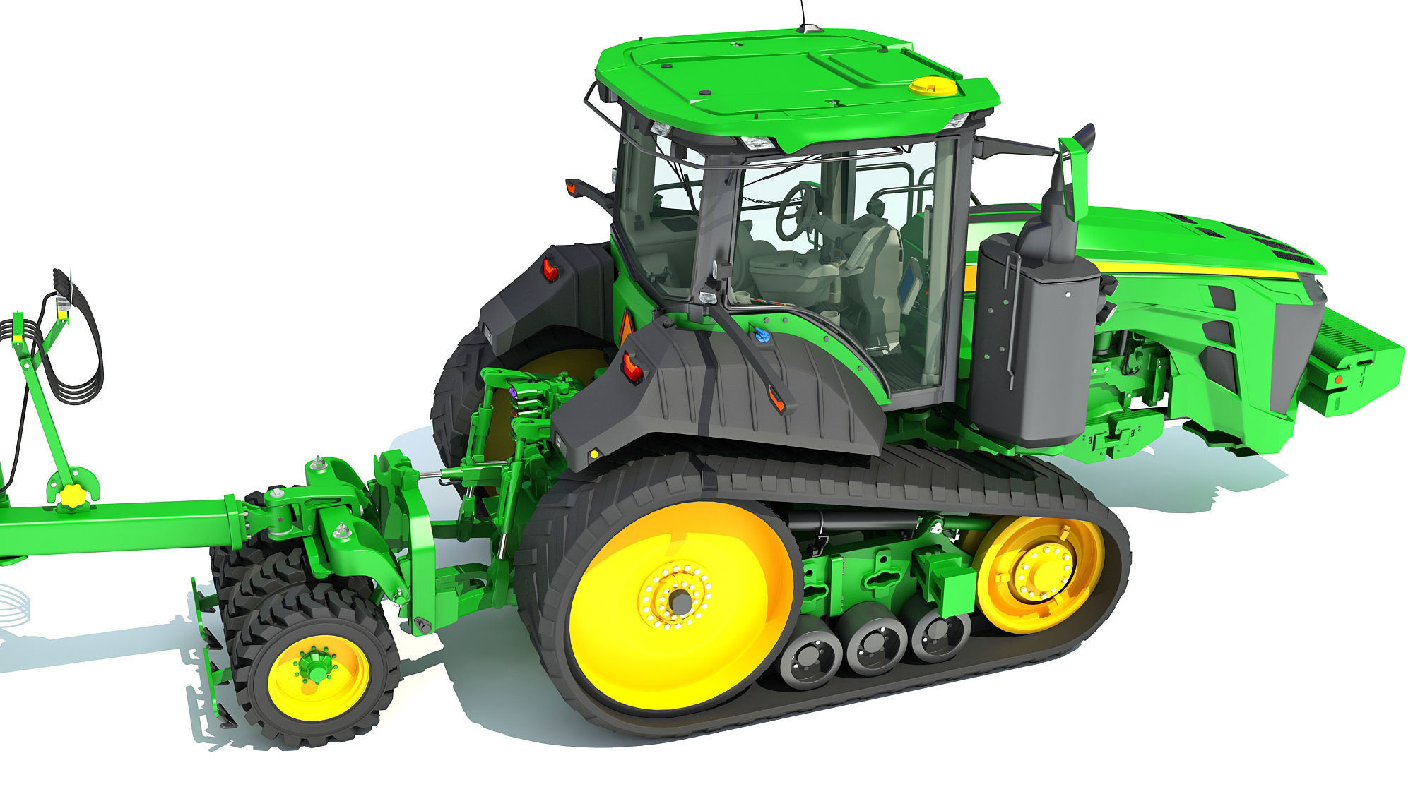 Tractor with Seed Drill 3D model_15