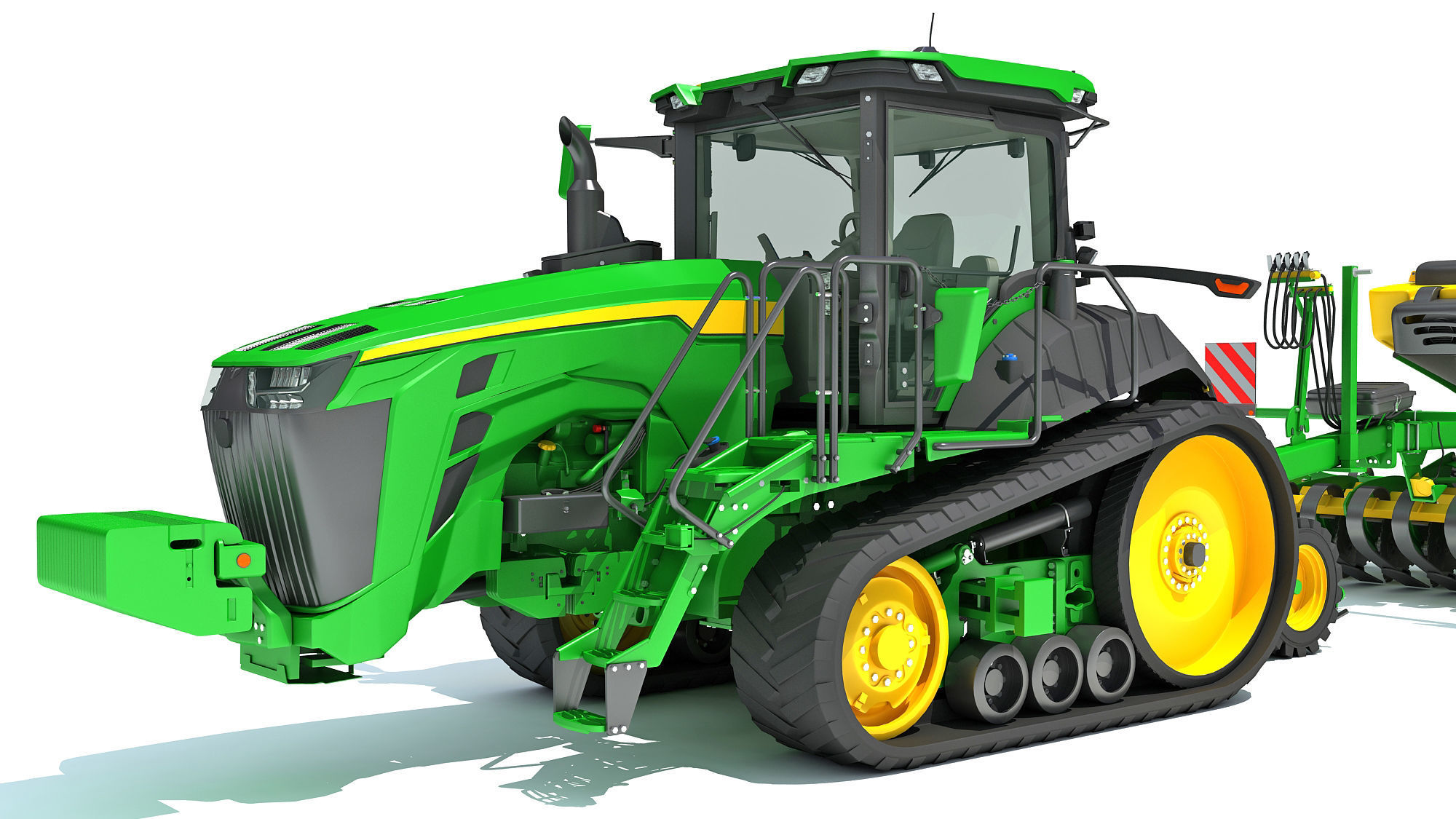 Tractor with Seed Drill 3D model_12