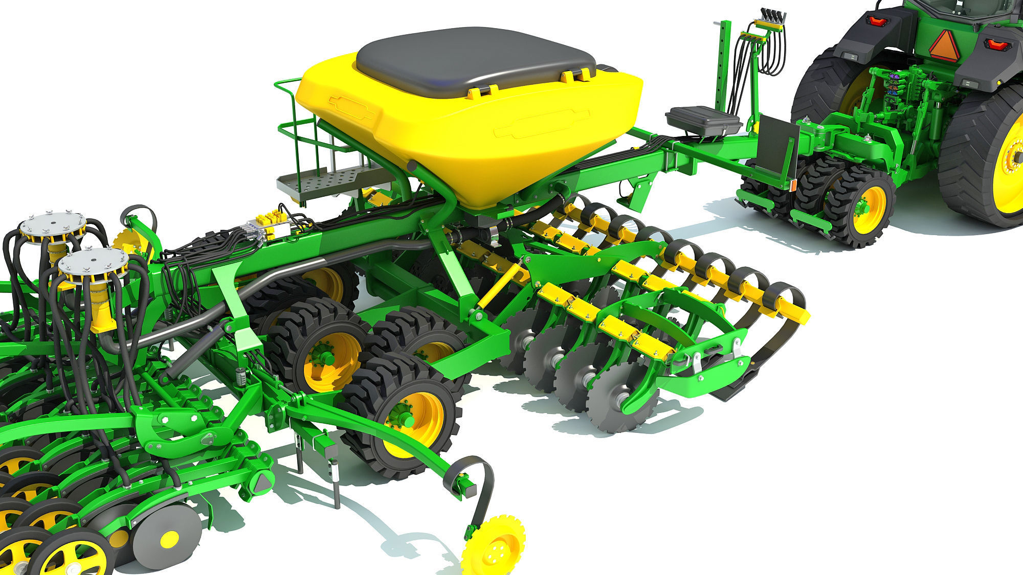 Tractor with Seed Drill 3D model_16