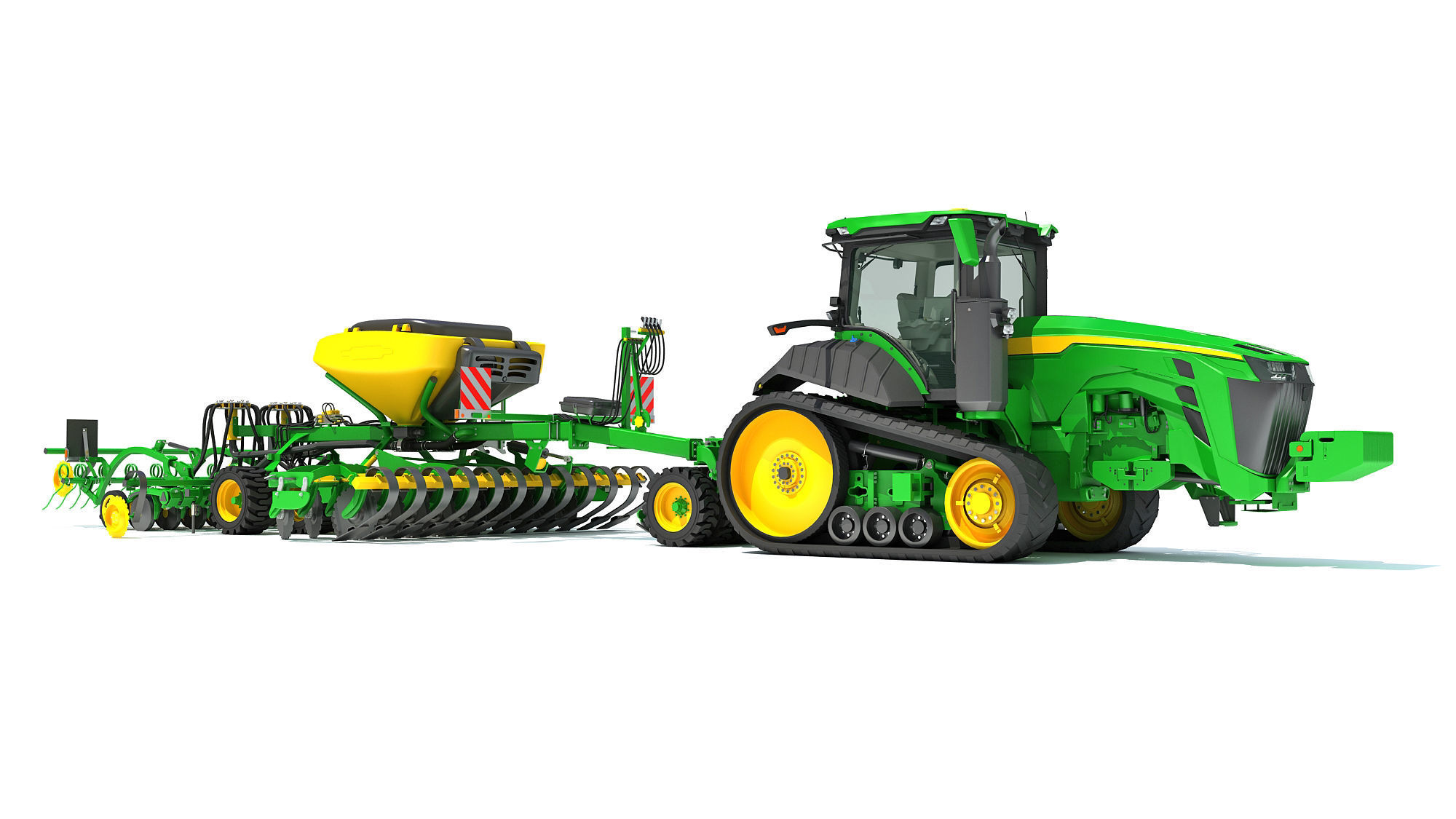 Tractor with Seed Drill 3D model_8