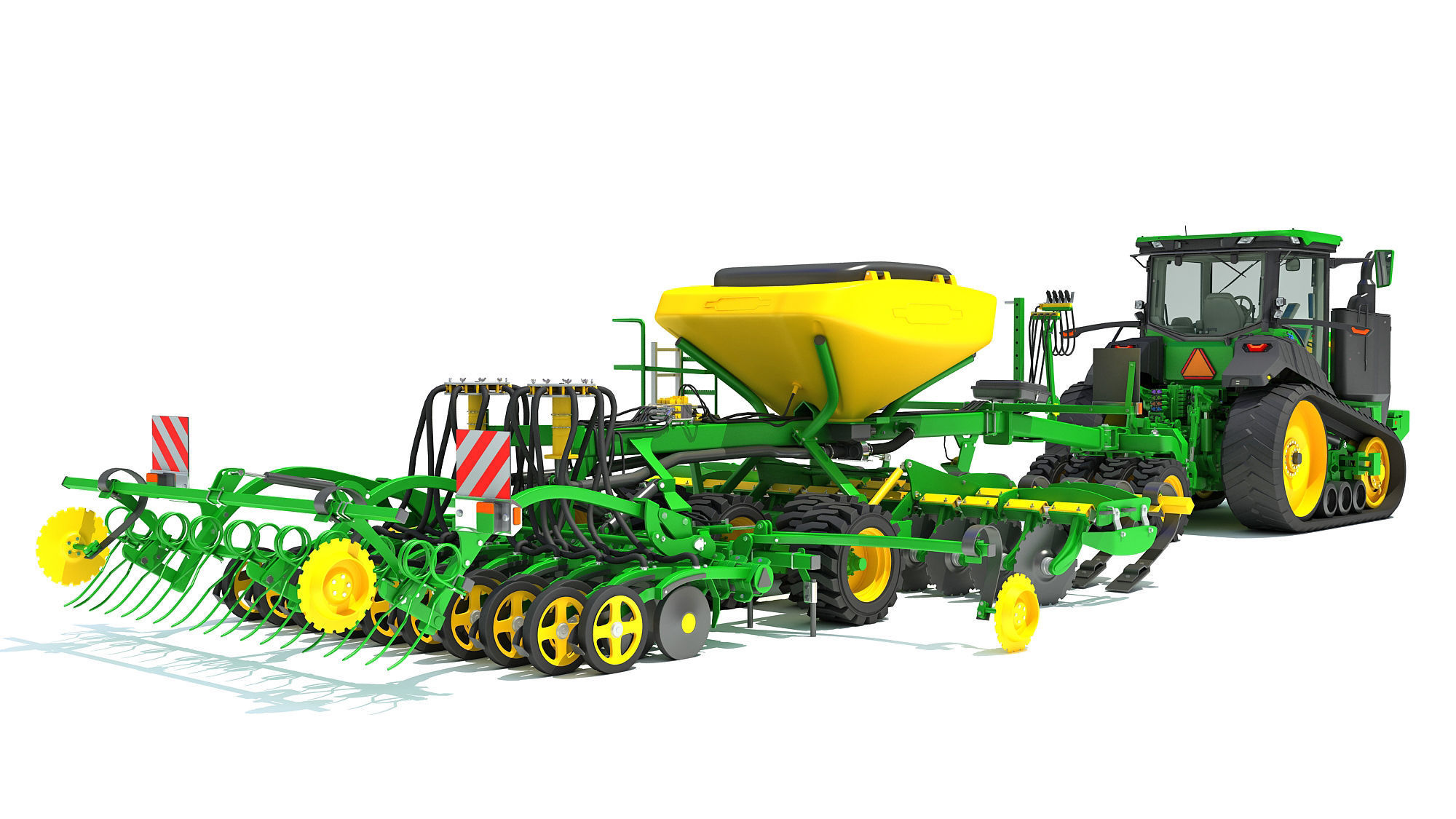 Tractor with Seed Drill 3D model_5