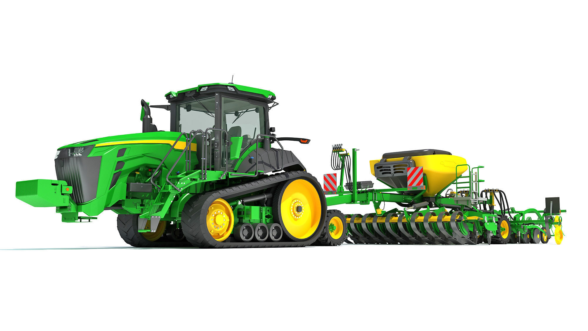 Tractor with Seed Drill 3D model_11