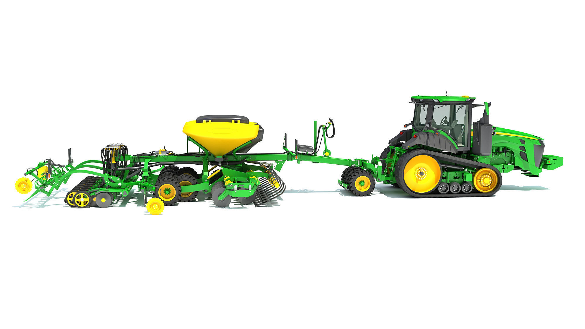 Tractor with Seed Drill 3D model_6