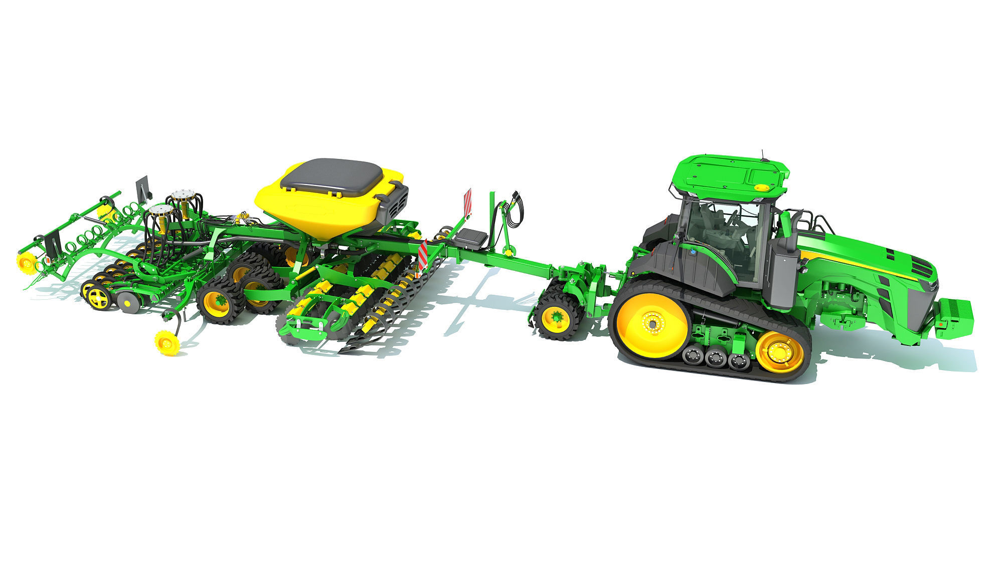 Tractor with Seed Drill 3D model_7