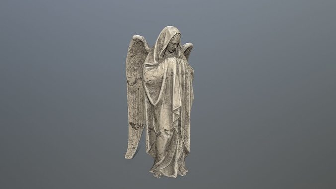 Angel Statue 01 Low-poly 3D model