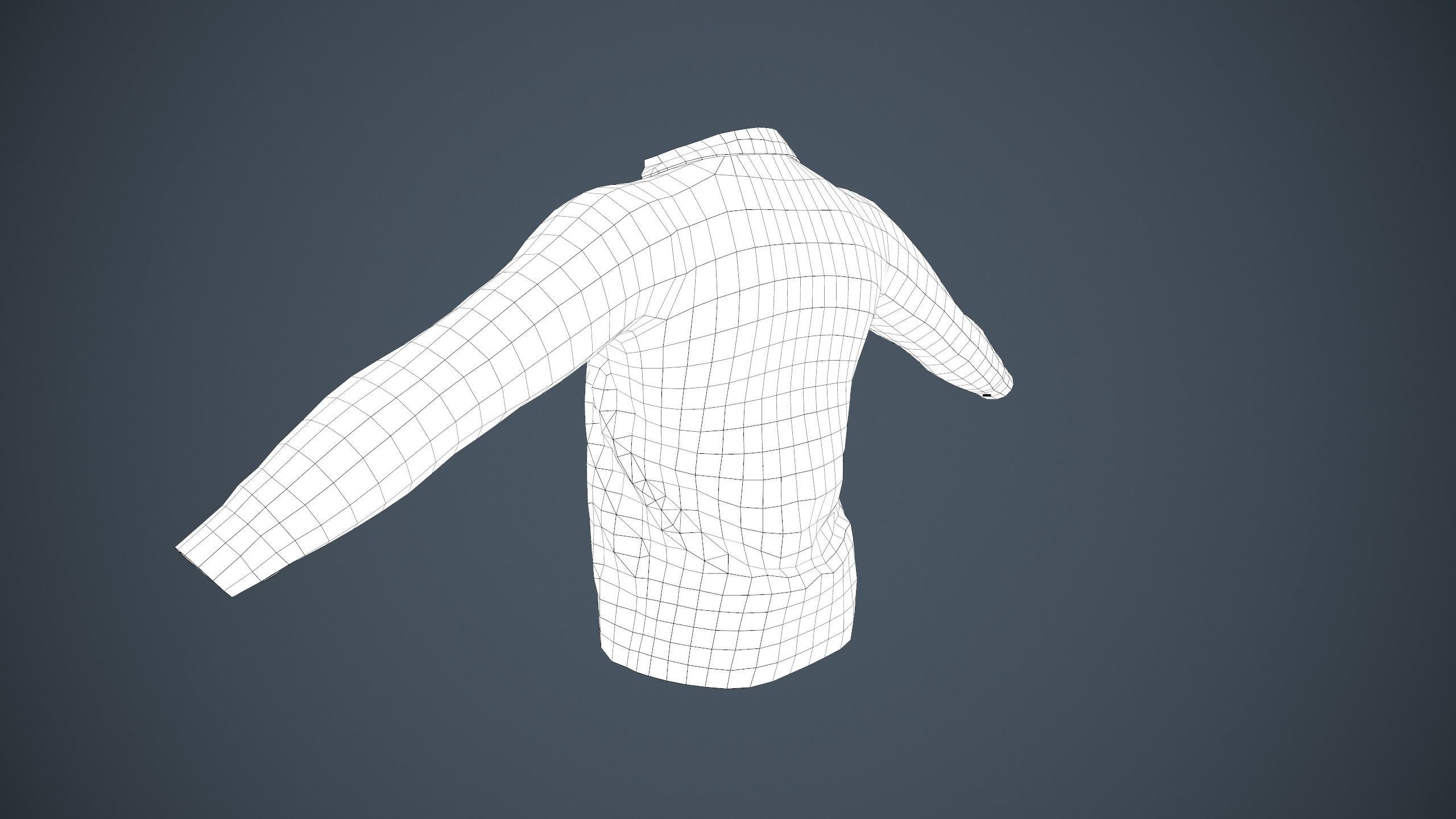 Purple Flannel Shirt Low-poly 3D model_25
