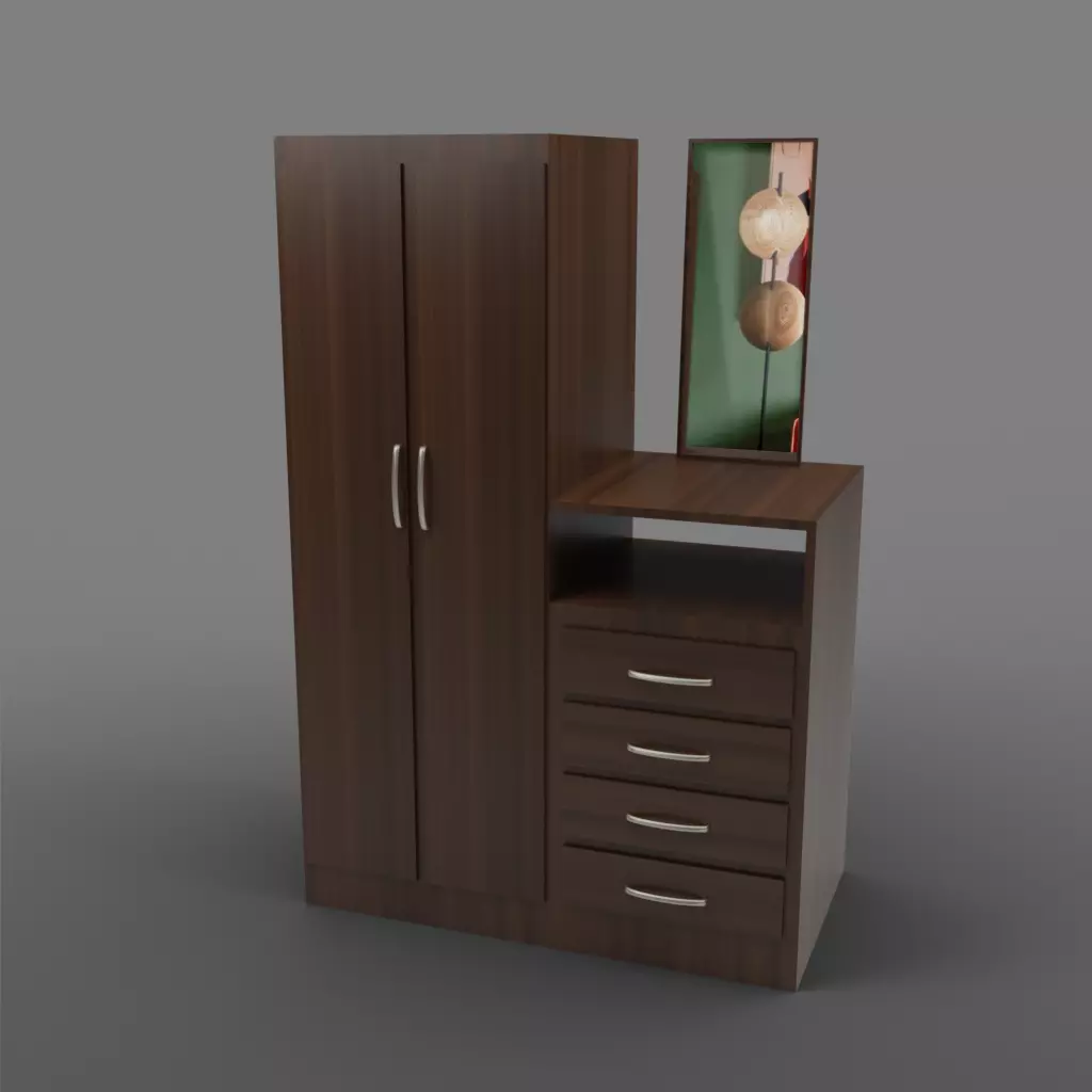 Stylish Bedroom Cupboard Free 3D model