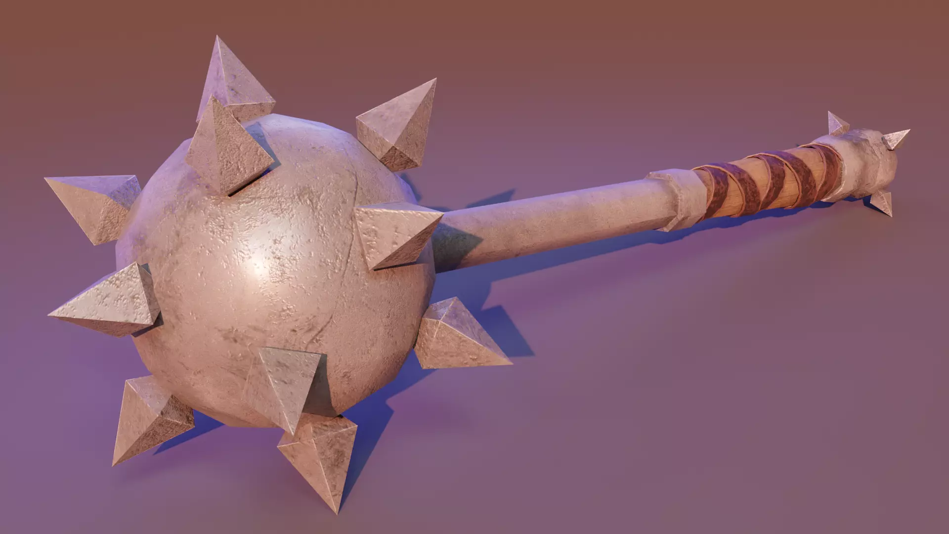 Morning star weapon Free low-poly 3D model