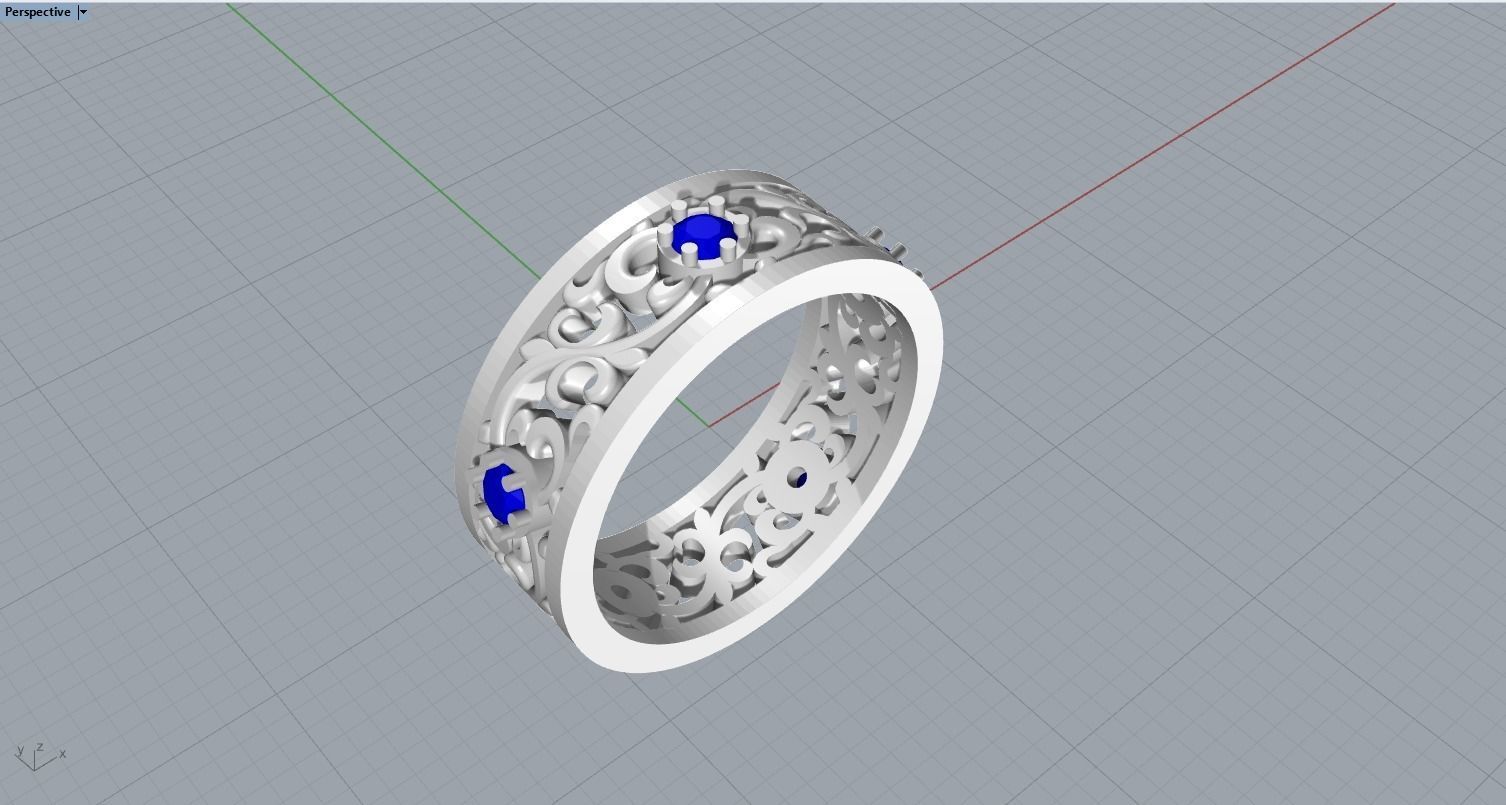  Ring with pattern 3D print model_6