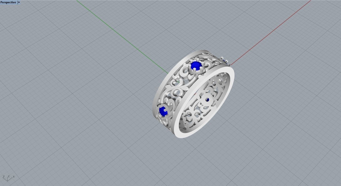  Ring with pattern 3D print model_5