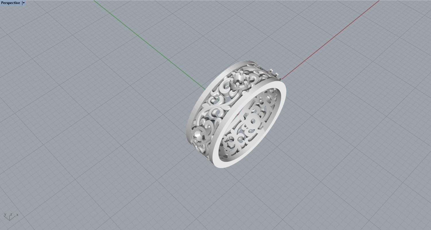  Ring with pattern 3D print model_7