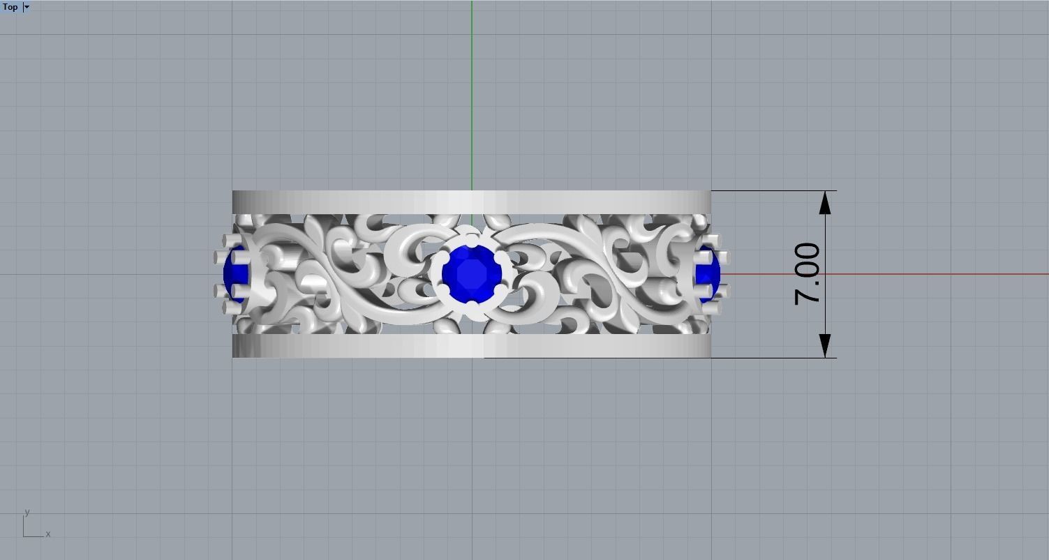  Ring with pattern 3D print model_4