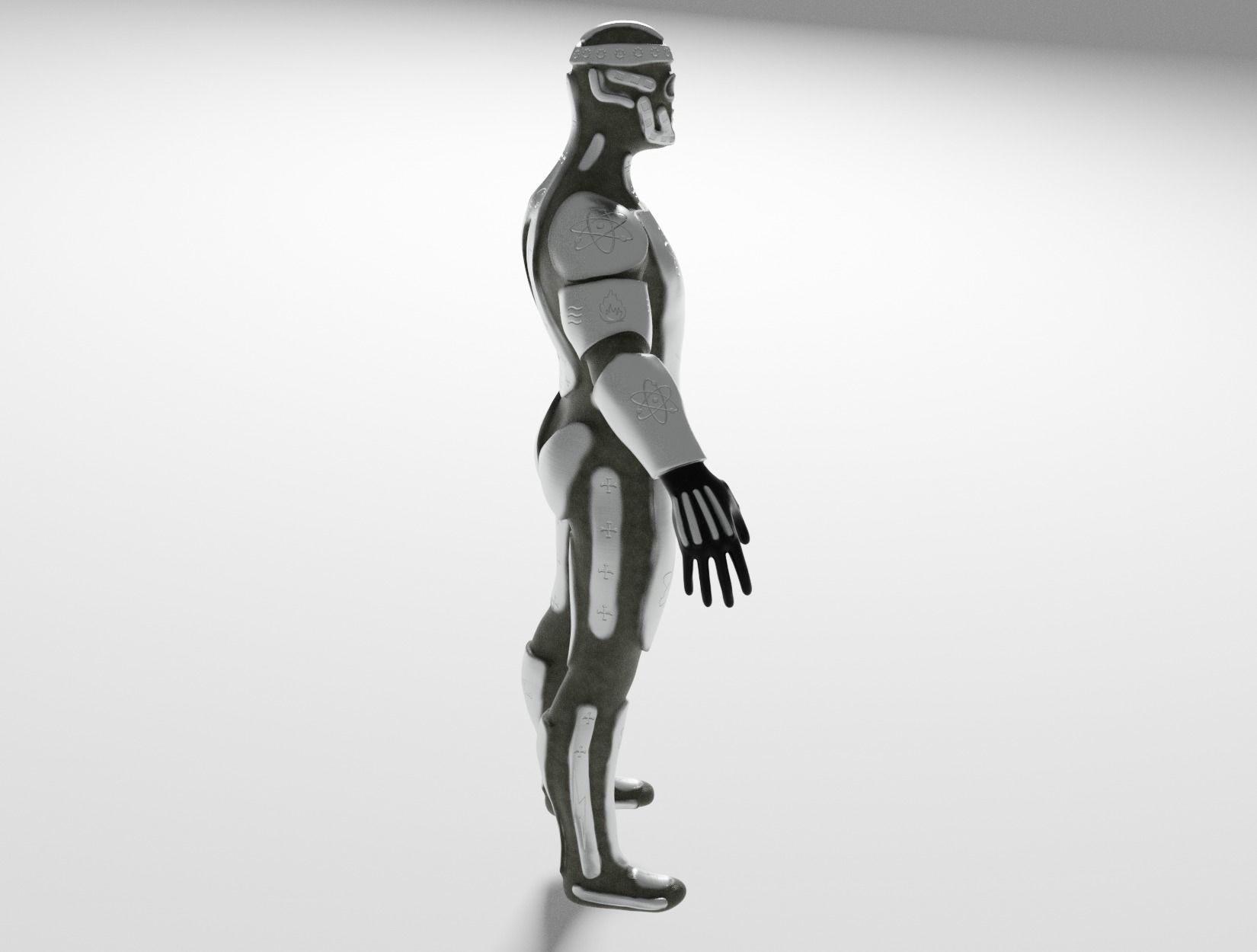 CYBORG humanoid robot 3D model_6