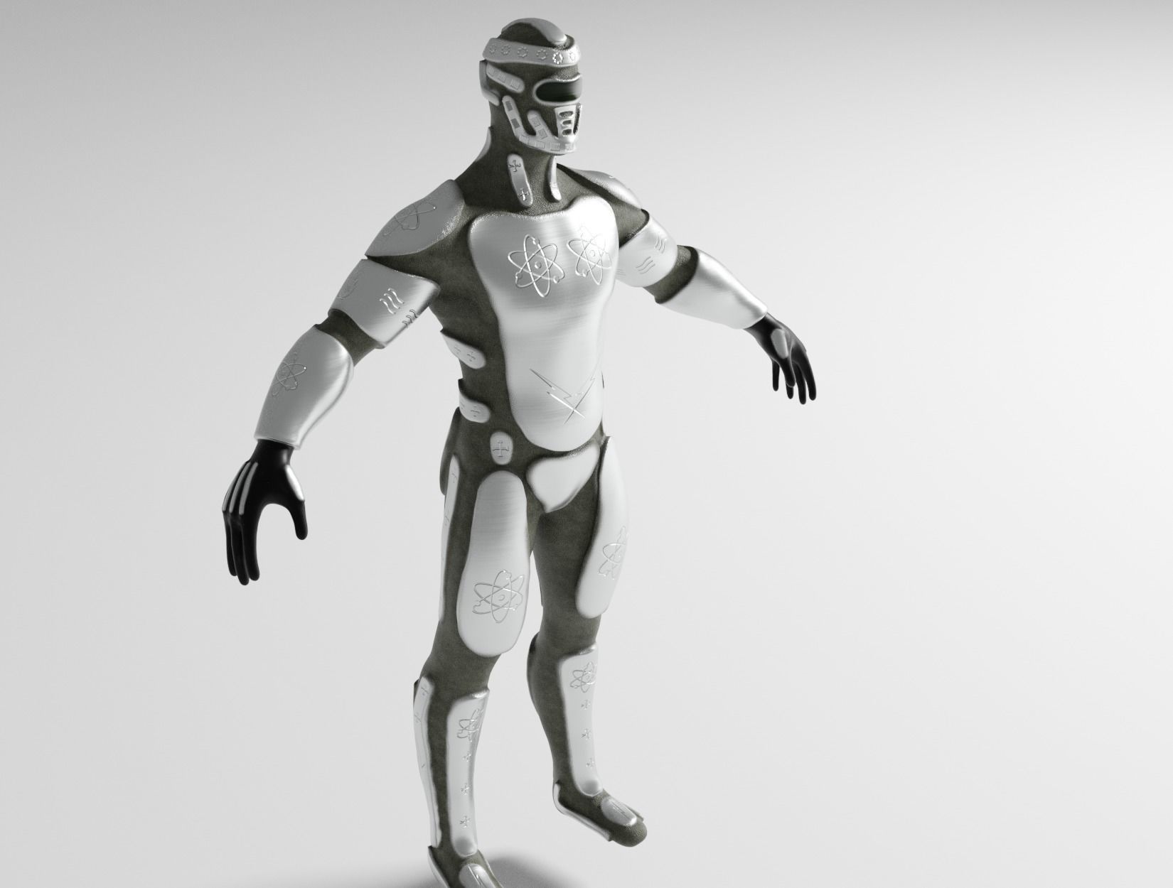 CYBORG humanoid robot 3D model_8