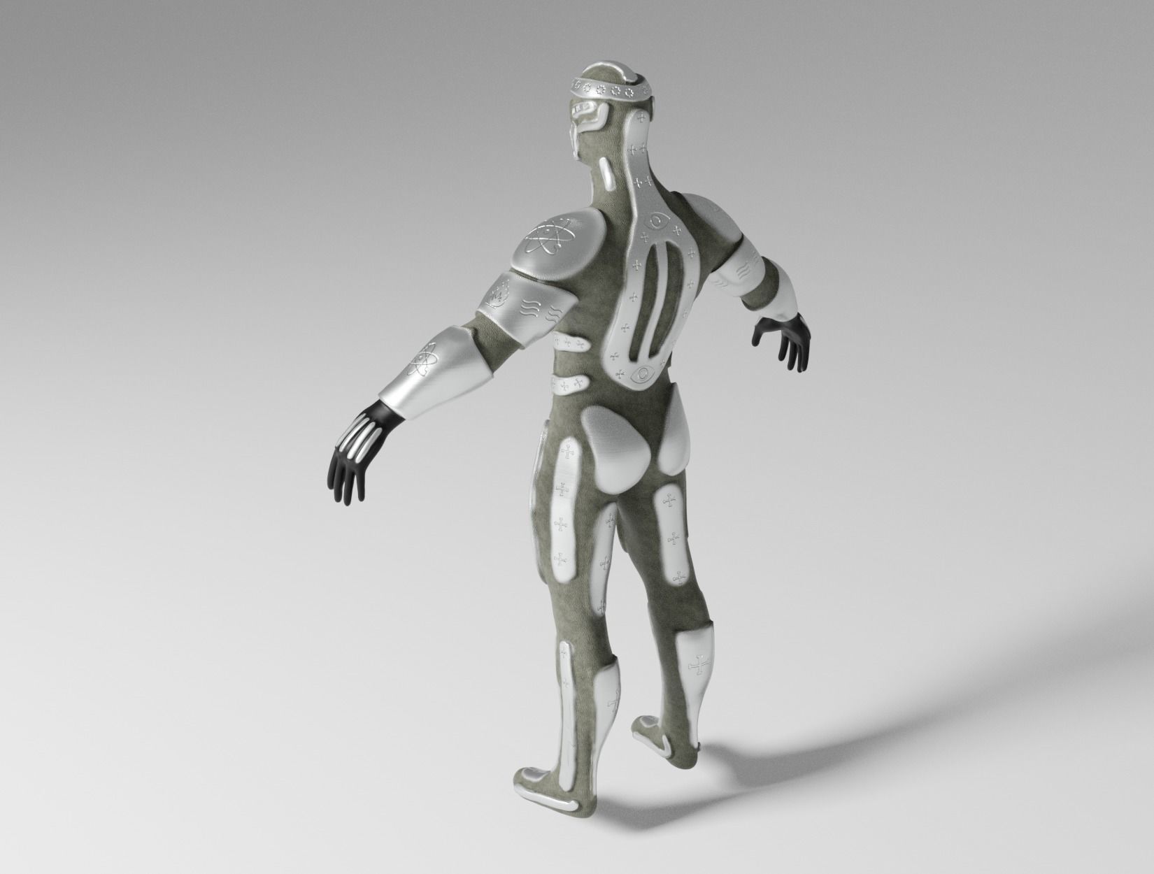 CYBORG humanoid robot 3D model_3