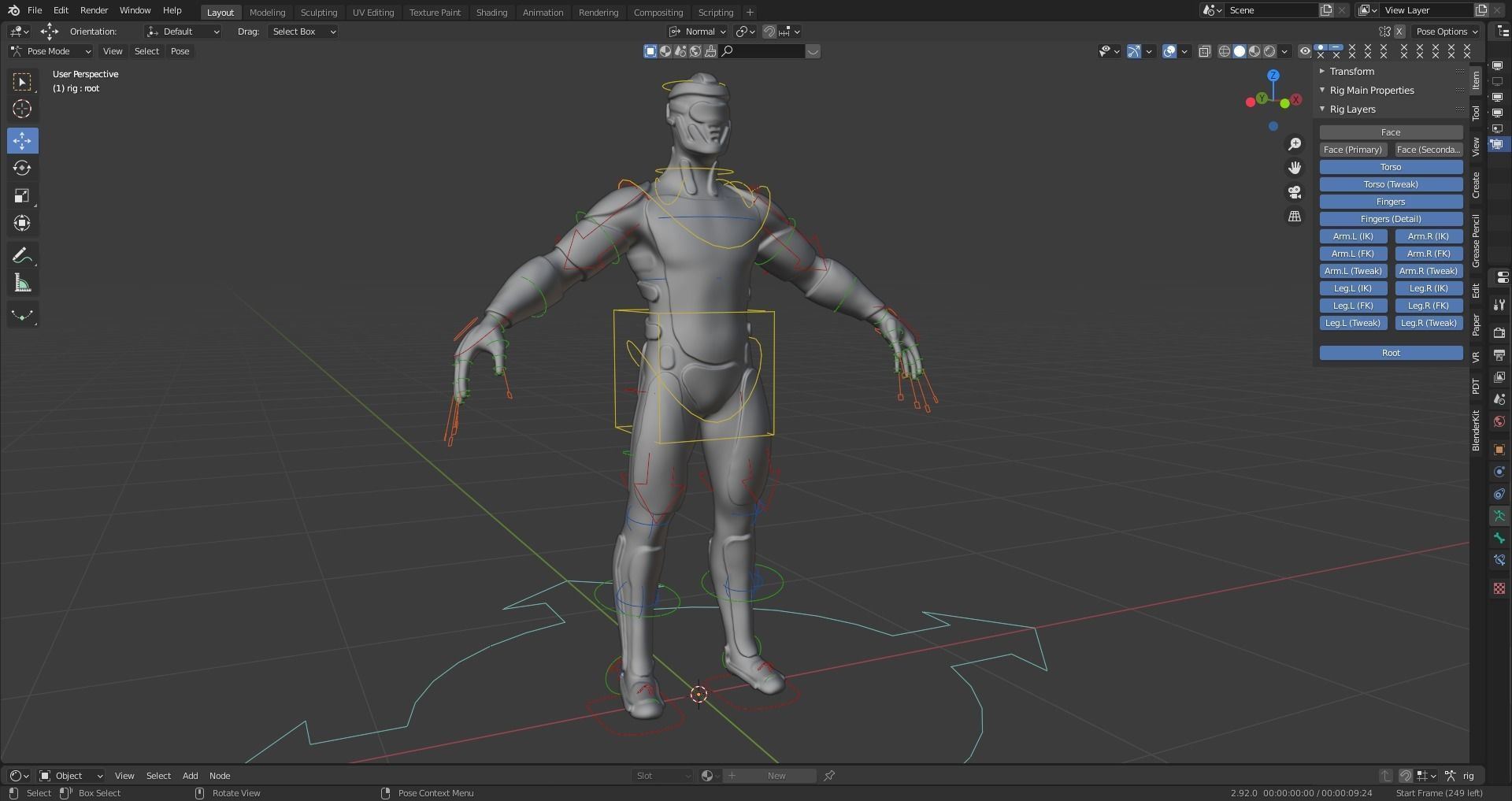 CYBORG humanoid robot 3D model_9