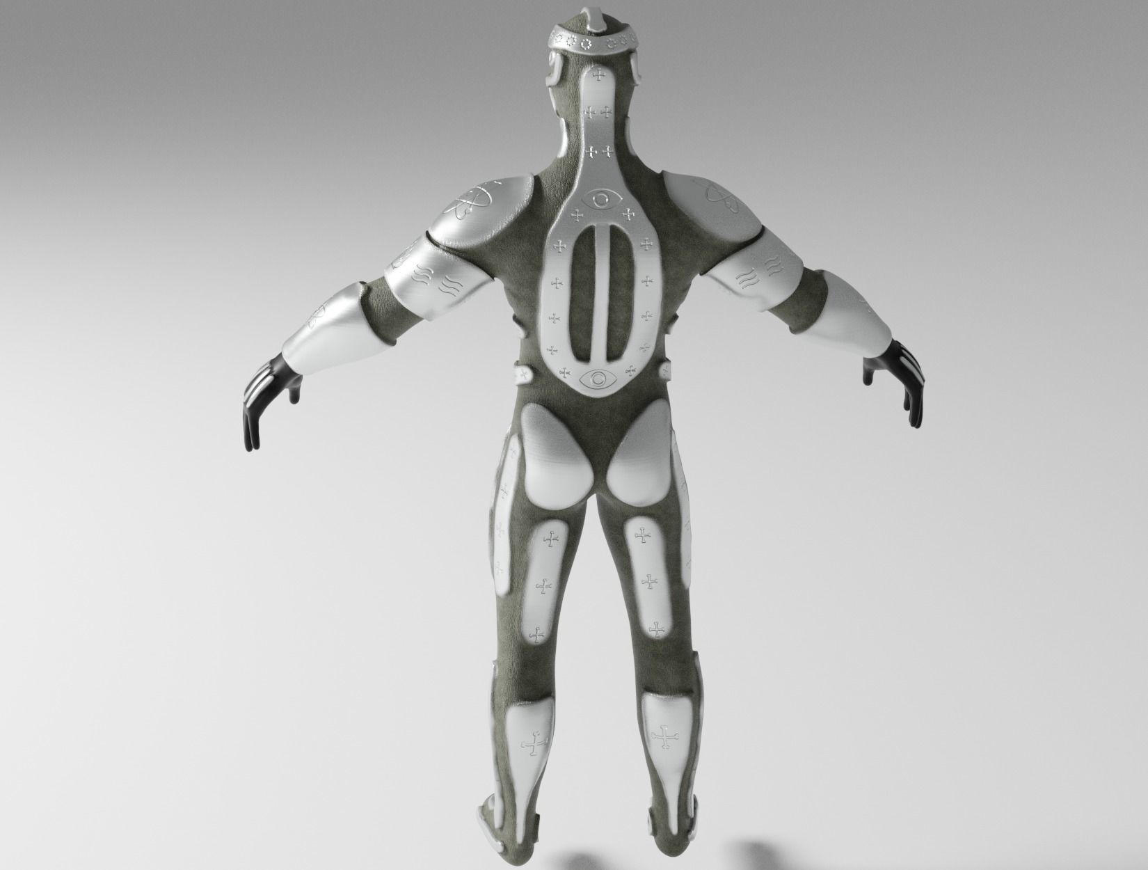 CYBORG humanoid robot 3D model_4