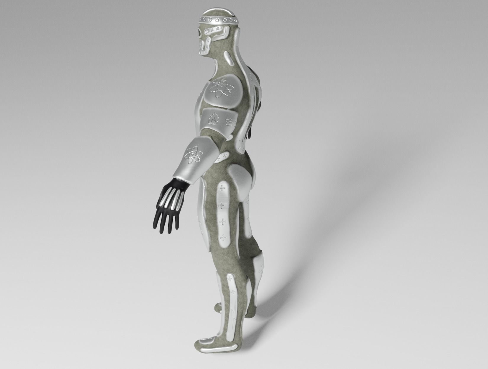 CYBORG humanoid robot 3D model_2