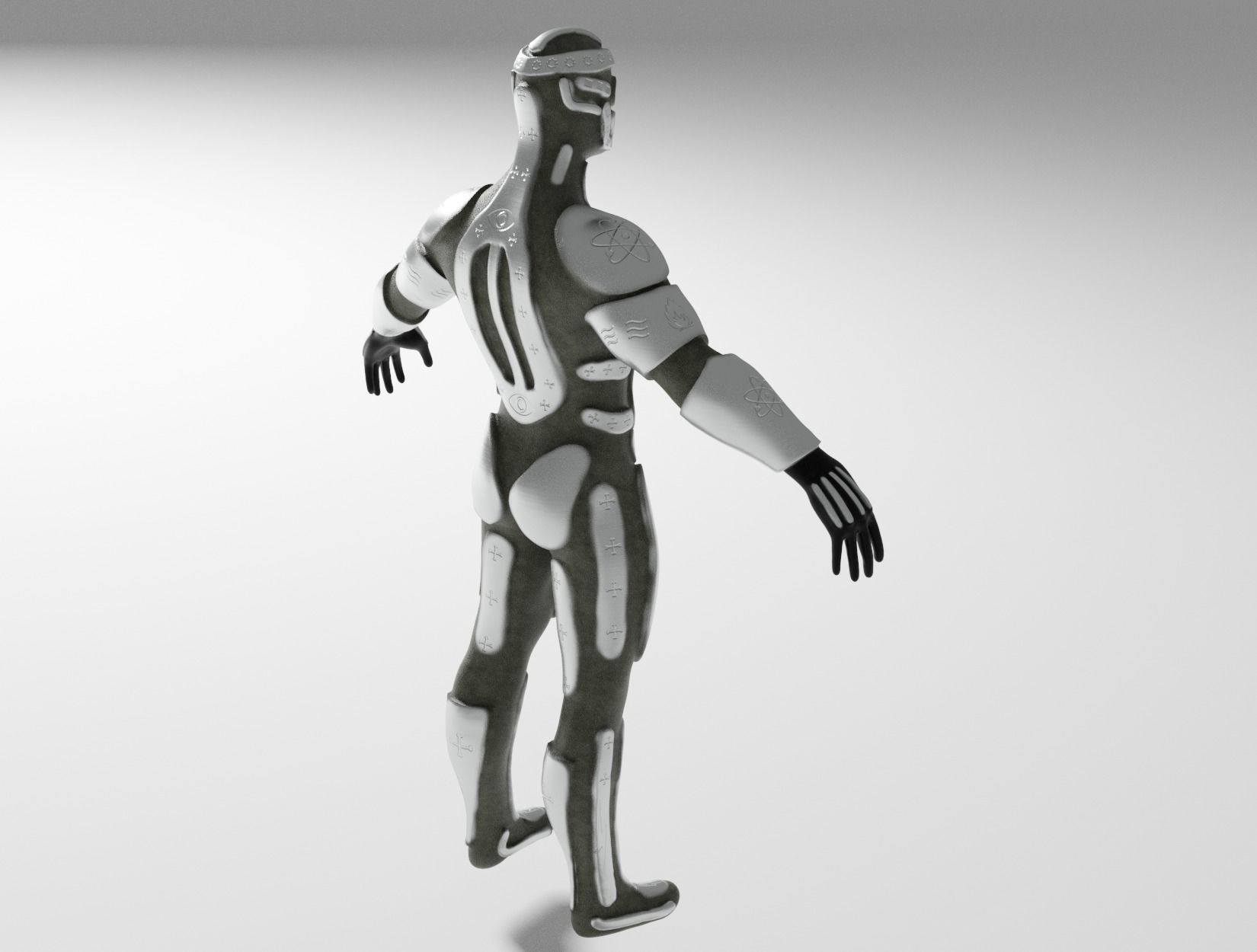 CYBORG humanoid robot 3D model_5