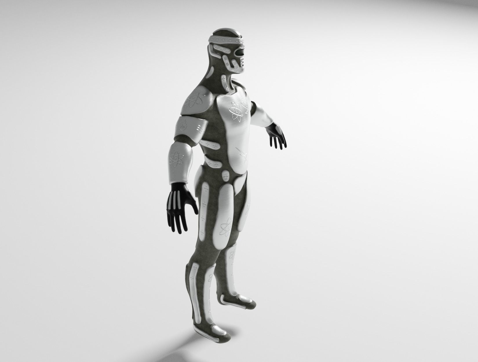 CYBORG humanoid robot 3D model_7