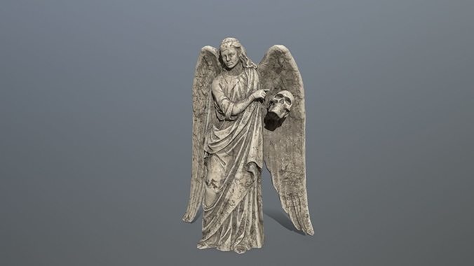 Angel Statue 03 Low-poly 3D model