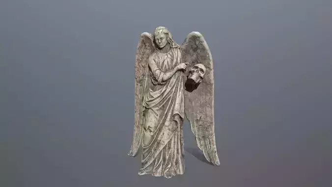Angel Statue 03 Low-poly 3D model