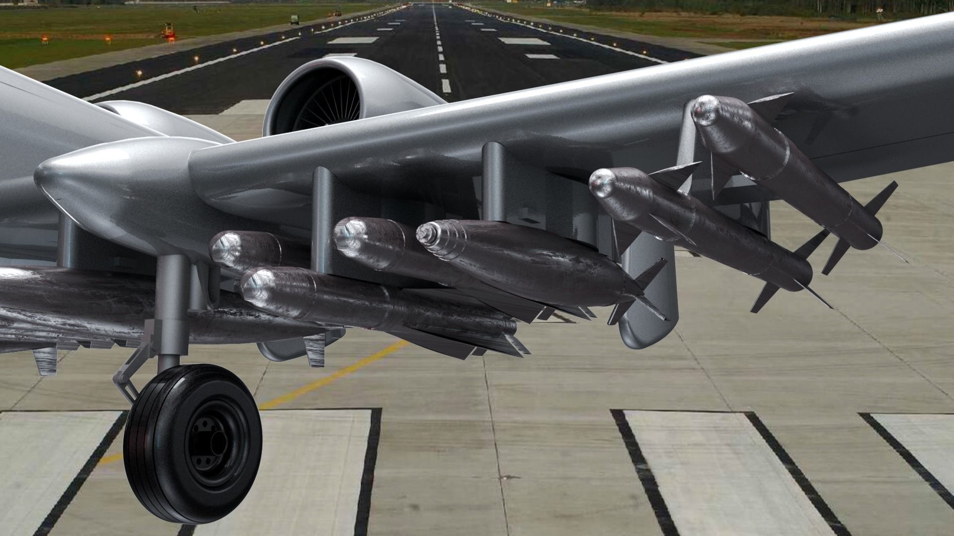 A-10 WARTHOG ANTI TANK BOMBER 3D PRINT READY 3D print model_3