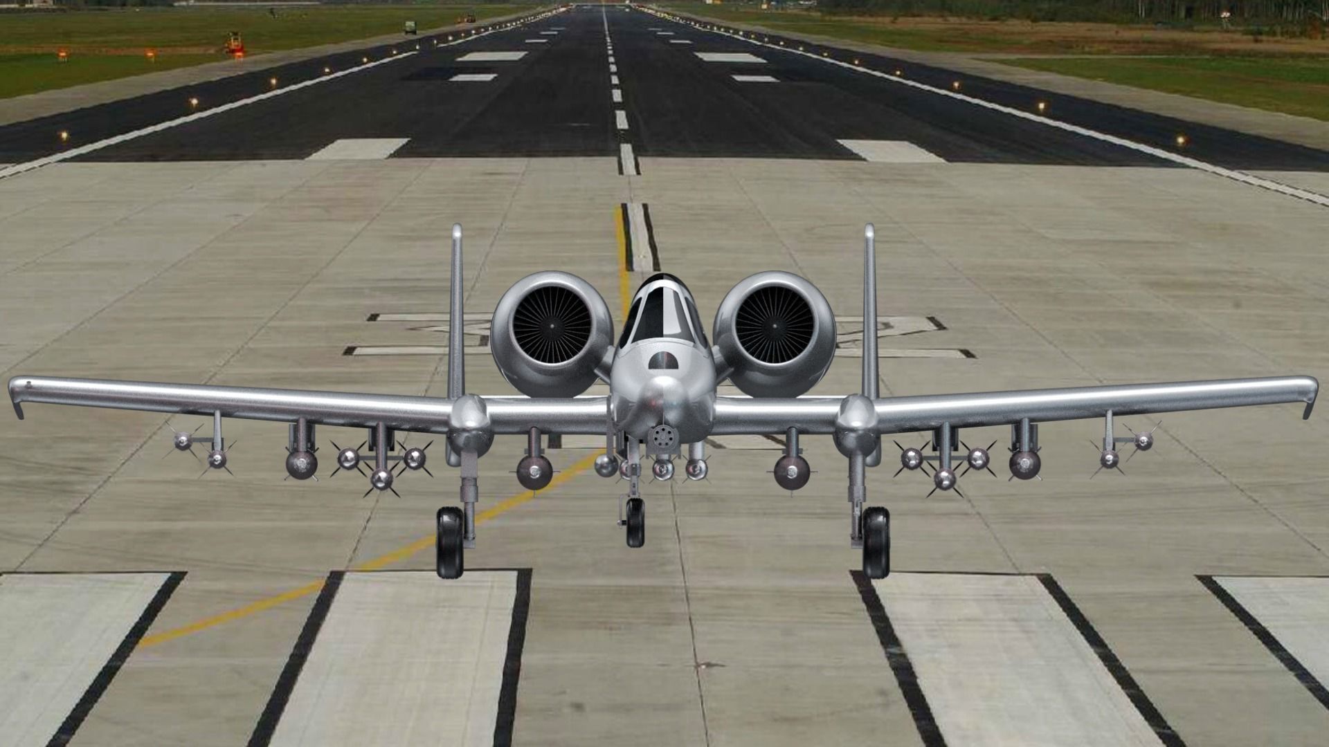 A-10 WARTHOG ANTI TANK BOMBER 3D PRINT READY 3D print model_1