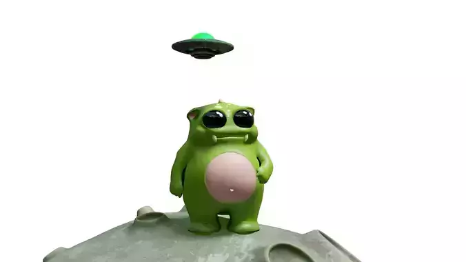 Cute cartoon alien creature 