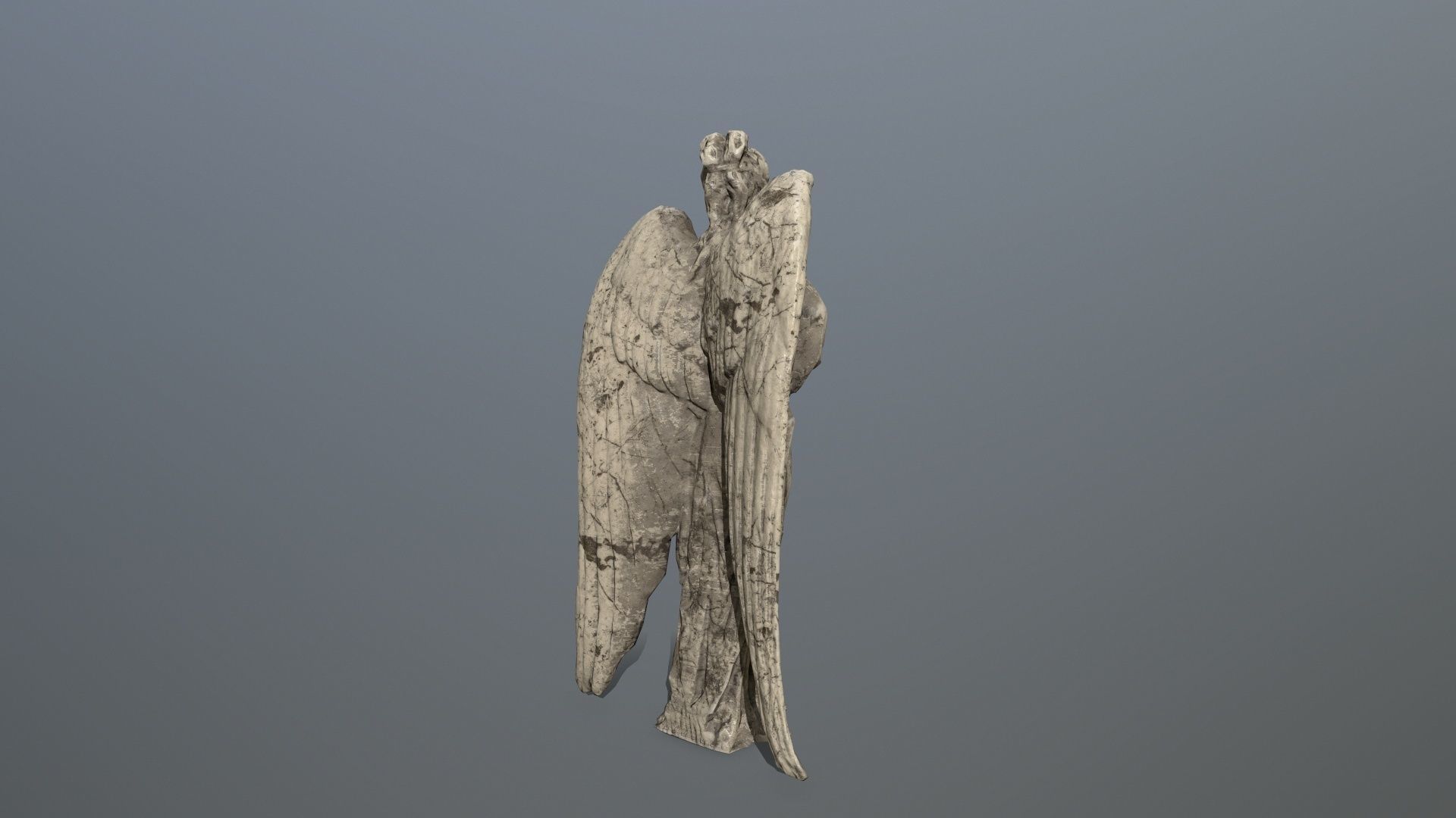 Angel Statue 05 Low-poly 3D model_2