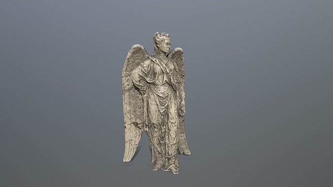 Angel Statue 05 Low-poly 3D model