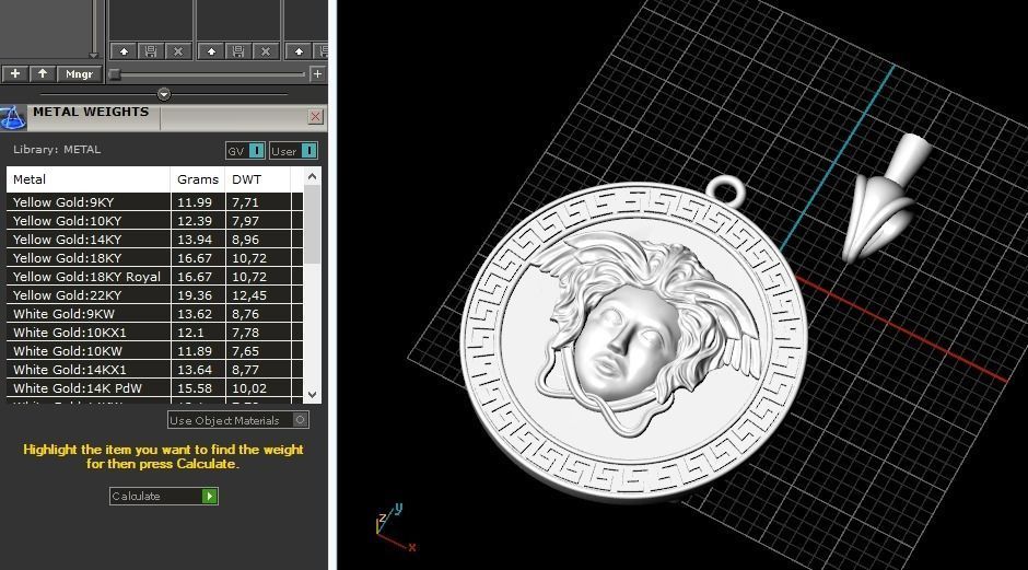 98 Pendant with face 3D print model_4