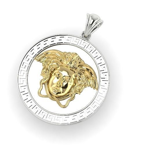 98 Pendant with face 3D print model_3