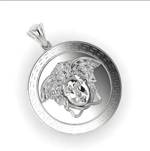 98 Pendant with face 3D print model_0