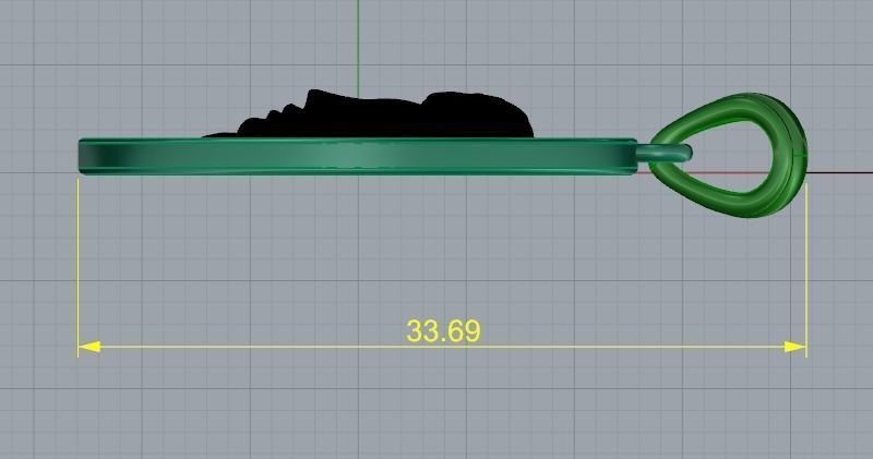 98 Pendant with face 3D print model_6