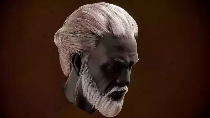 Low Poly Man Realtime Hairstyle Low-poly 3D model