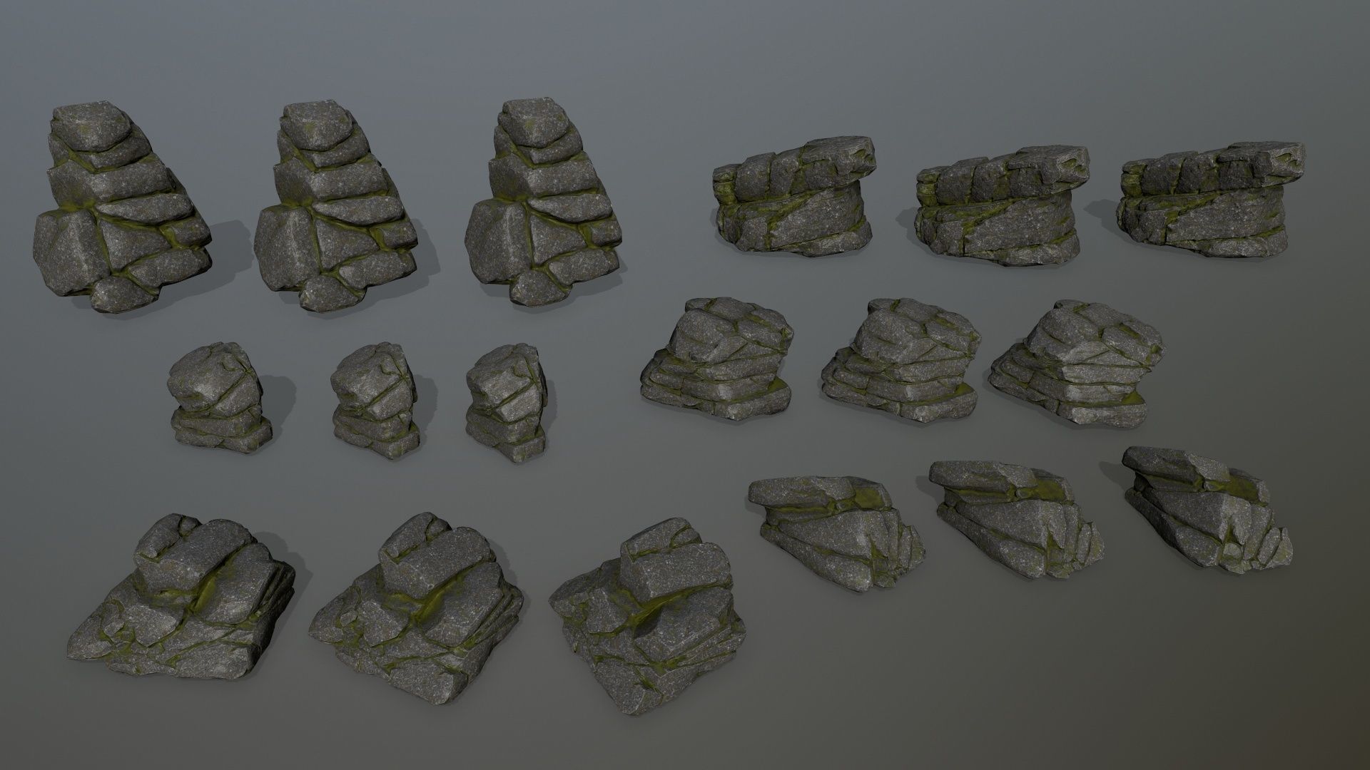 rocks rock Low-poly 3D model_25