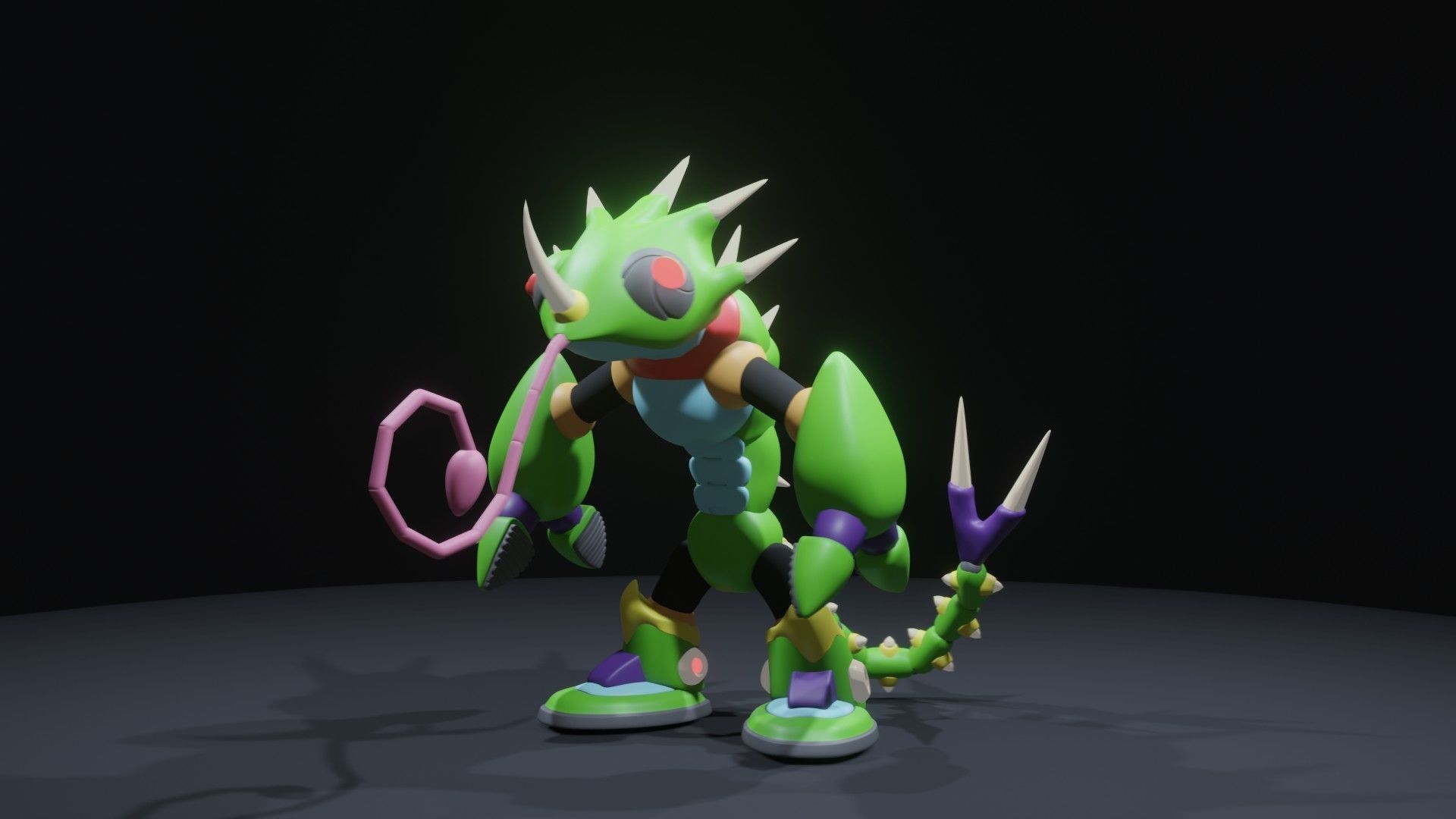 Sting Chameleon Low-poly 3D model_8