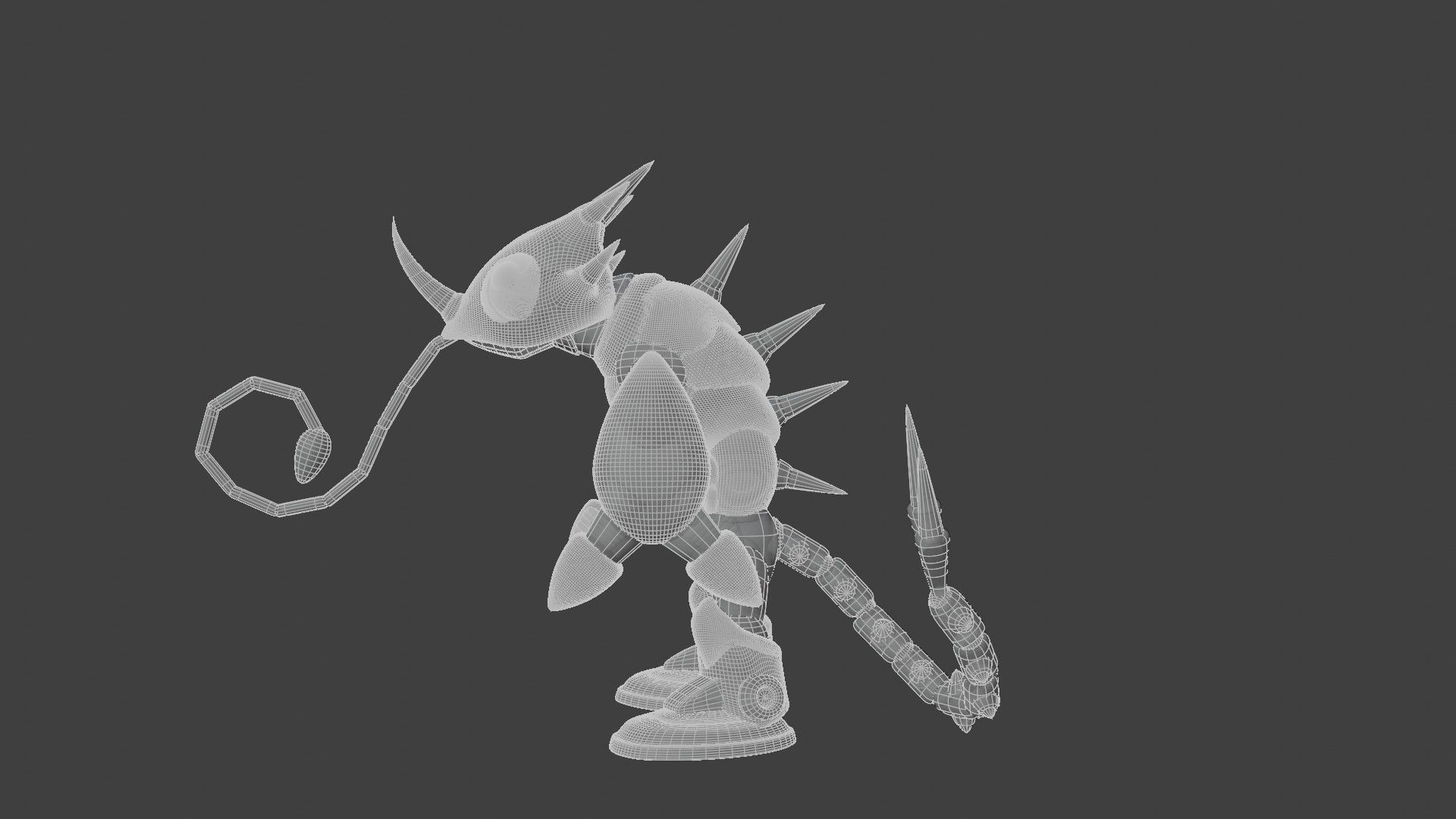 Sting Chameleon Low-poly 3D model_11